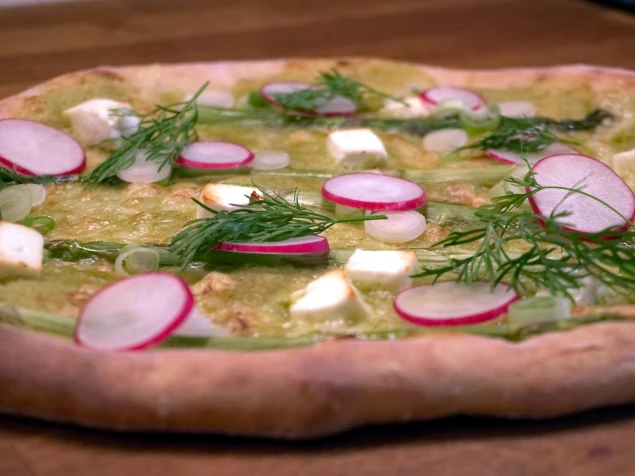 Spring Pizza With Asparagus
