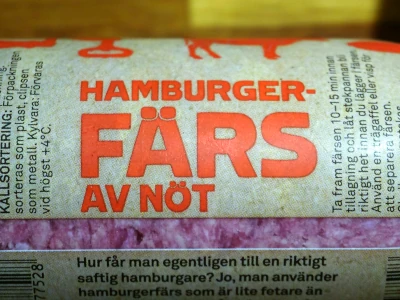 Ground meat specifically for hamburgers