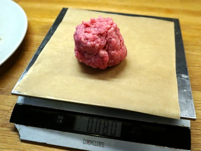 Weighing up the minced meat