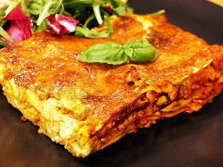 Kyckling och pesto lasagne