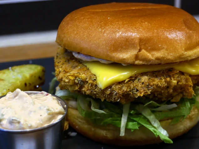 Cornflake Crusted Chicken Burger thumbnail #1