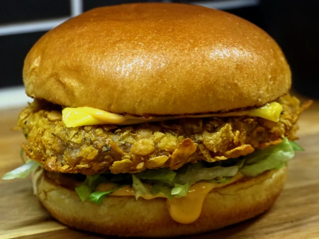 Cornflake Crusted Chicken Burger thumbnail #3