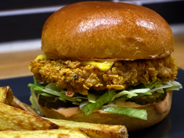 Cornflake Crusted Chicken Burger thumbnail #0