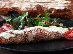 Meat Crepes au gratin