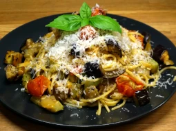 Oven Roasted Ratatouille Pasta