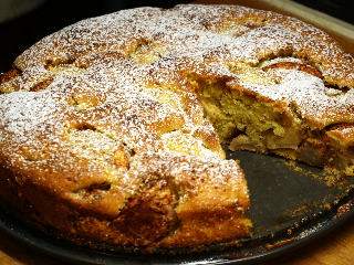 Enkel äppelkaka